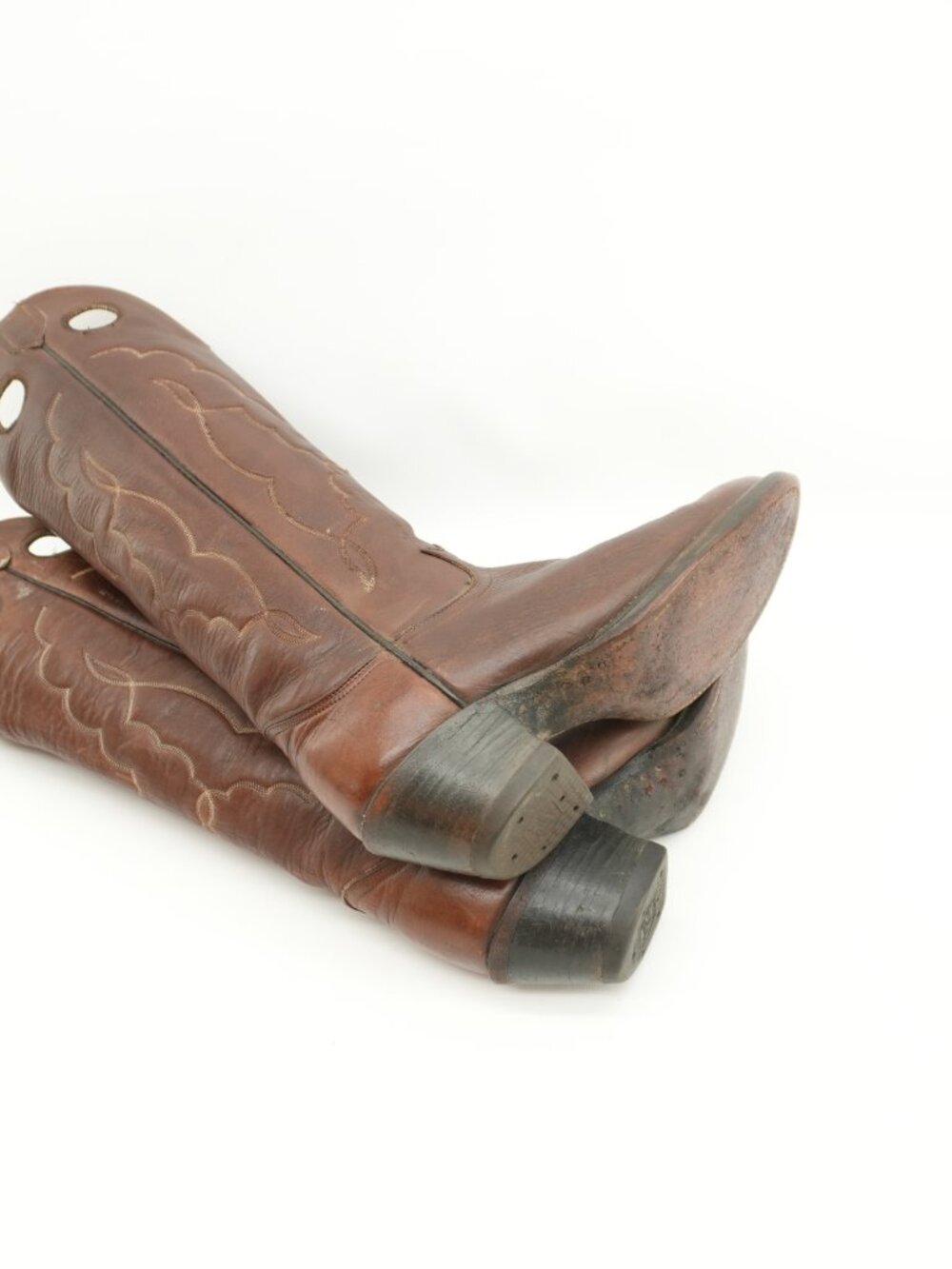 Tony Lama Tall Cowgirl Boots Leather Western KNEE HIGH Cowboy Boots Size 7.5 - Picture 9 of 16